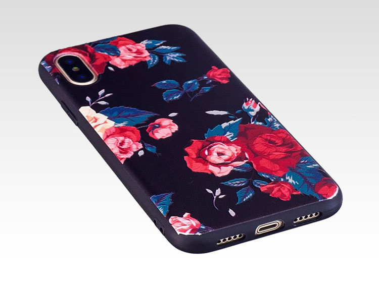 iPhone X ケース TPU カバー 花柄 イラスト エレガント スリム アイフォン10 カバー【送料無料】ipx,529