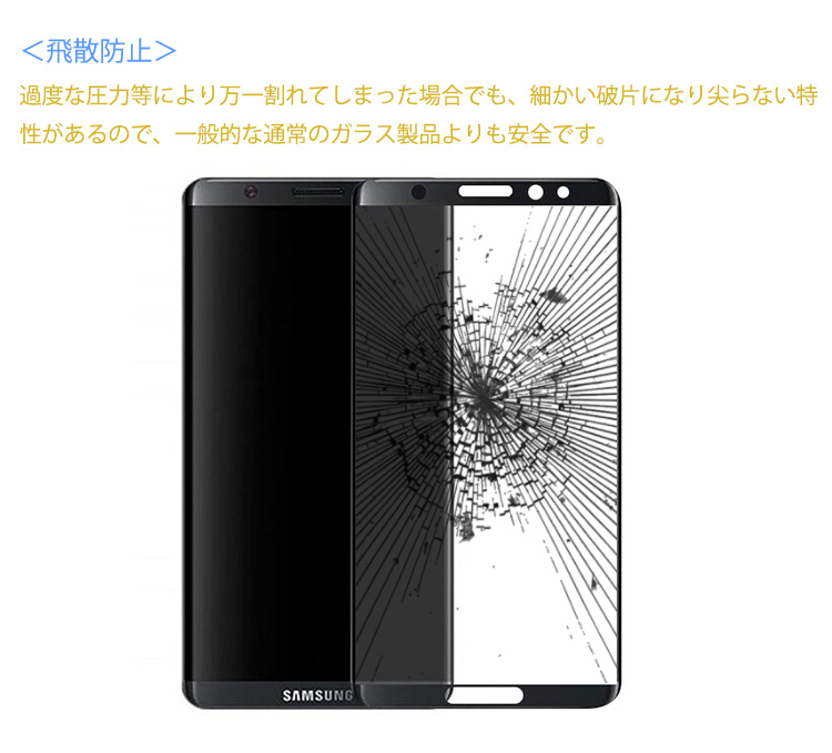 Galaxy S8 Plus 用3D全画面保護フィルム