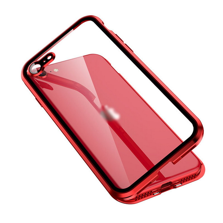 Iphone Se2 ケース 第二世代 前後ガラス アルミ バンパー クリア 透明